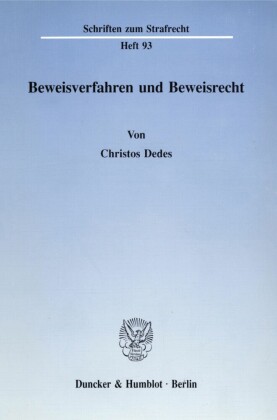 Beweisverfahren und Beweisrecht.