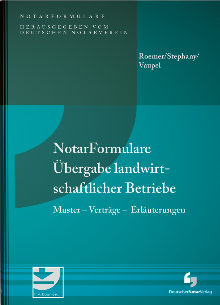 NotarFormulare Übergabe landwirtschaftlicher Betriebe main product photo