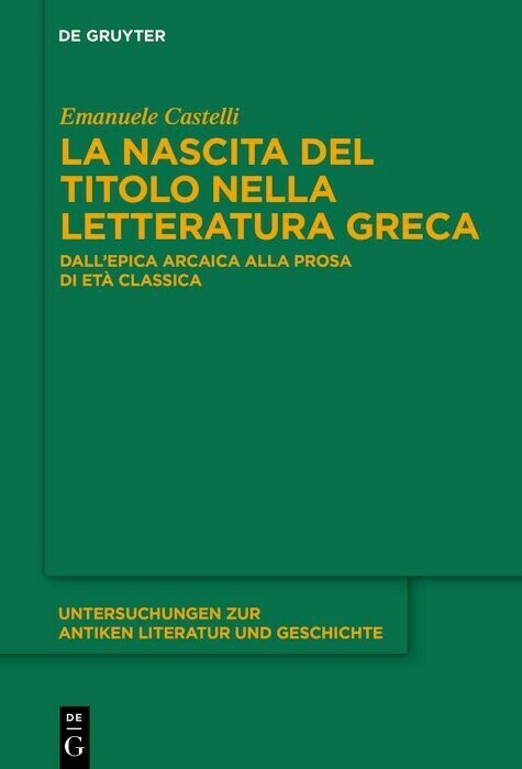 La nascita del titolo nella letteratura greca main product photo