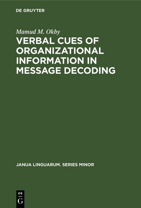 Verbal cues of organizational information in message decoding main product photo