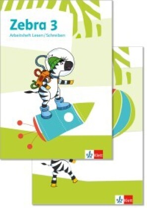 Zebra 3, Arbeitsheft Lesen/Schreiben  und Arbeitsheft Sprache mit digitalen Medien Klasse 3, 2 Bde.