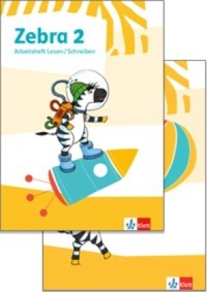 Zebra 2, Arbeitsheft Sprache in Grundschrift, Arbeitsheft Lesen/Schreiben mit digitalen Medien Klasse 2, 2 Bde.