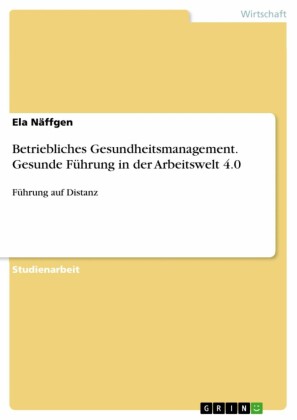Betriebliches Gesundheitsmanagement. Gesunde Führung in der Arbeitswelt 4.0