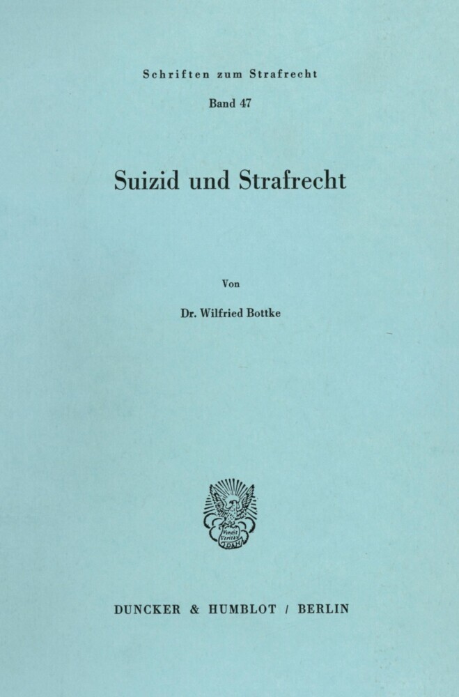 Suizid und Strafrecht. main product photo