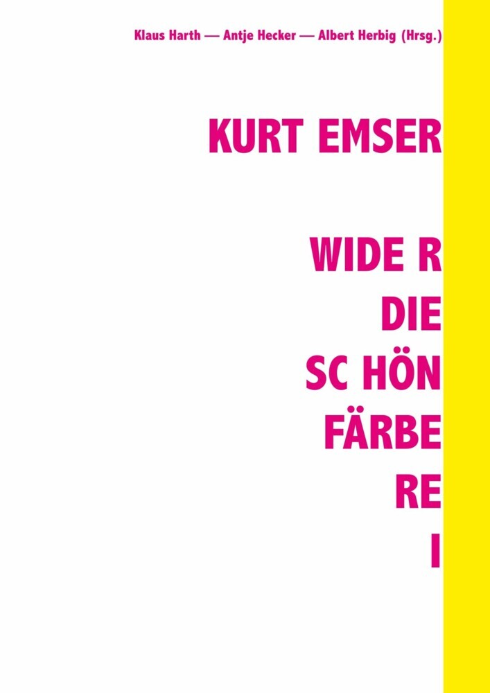 Kurt Emser - Wider die Schönfärberei main product photo