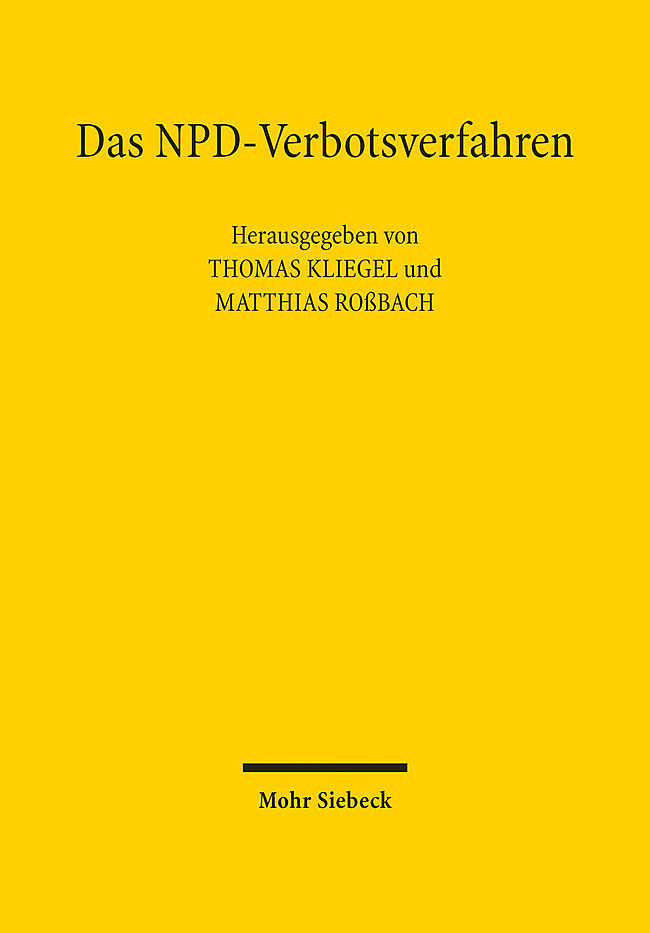 Das NPD-Verbotsverfahren main product photo