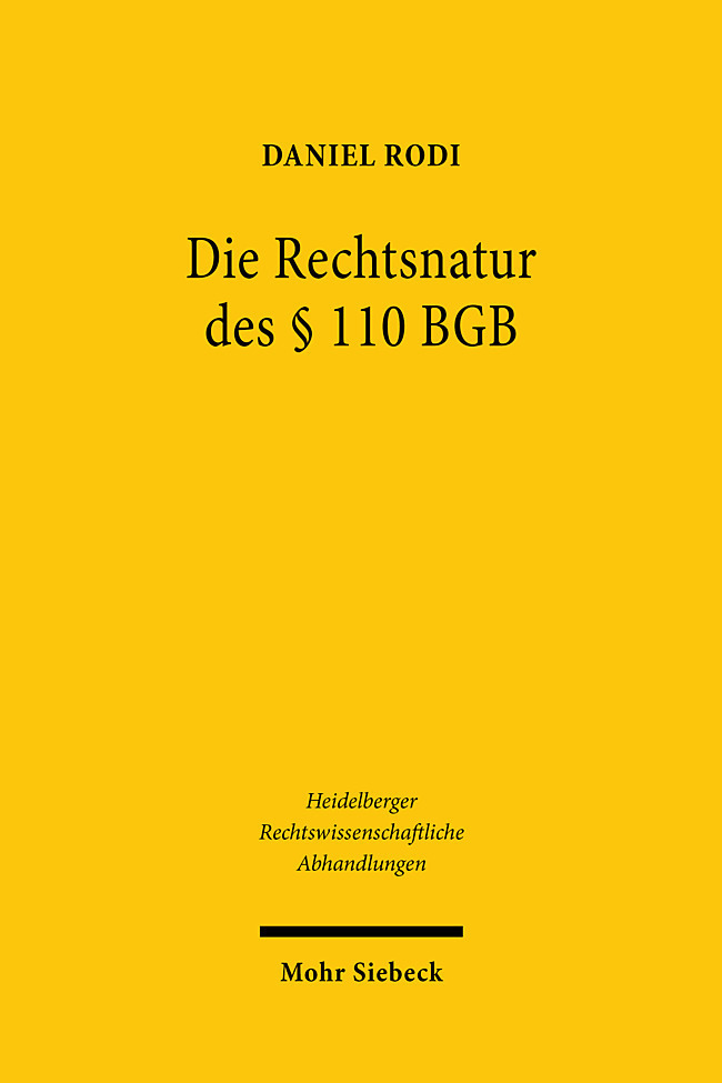 Die Rechtsnatur des 110 BGB main product photo