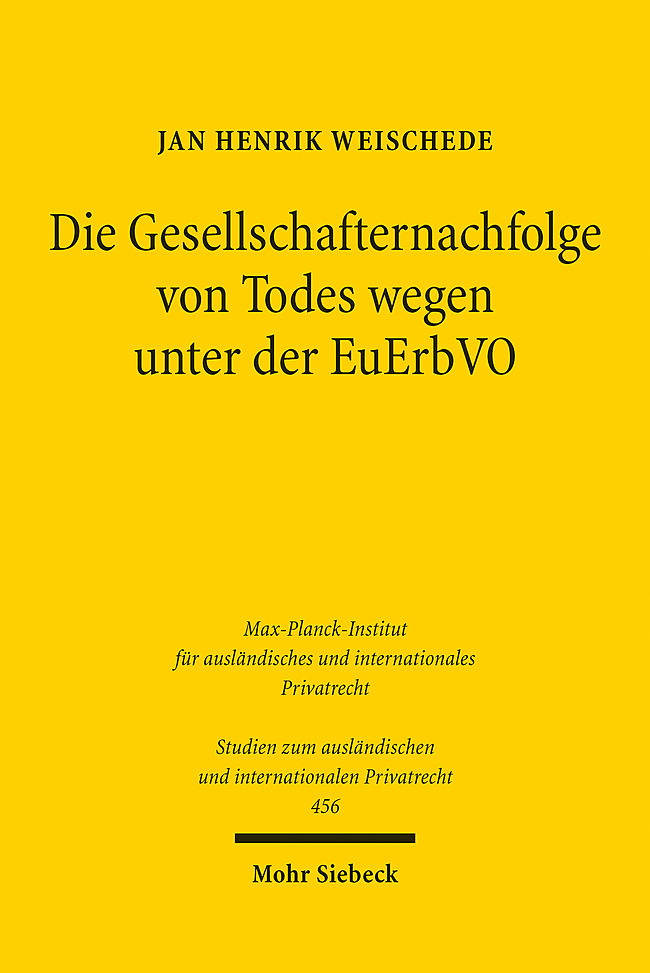 Die Gesellschafternachfolge von Todes wegen unter der EuErbVO main product photo