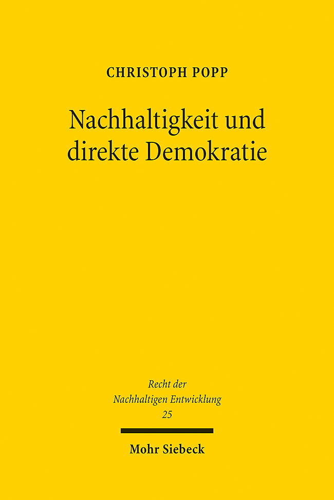 Nachhaltigkeit und direkte Demokratie main product photo