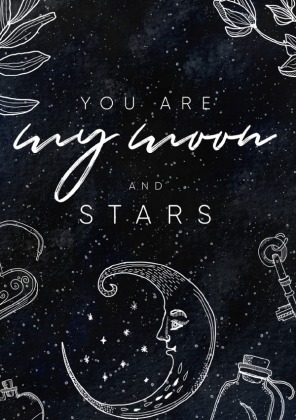 Notizbuch, Bullet Journal, Journal, Planer, Tagebuch "My Moon & Stars"