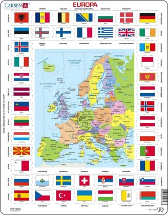 Europa Länder + Flaggen (Kinderpuzzle)
