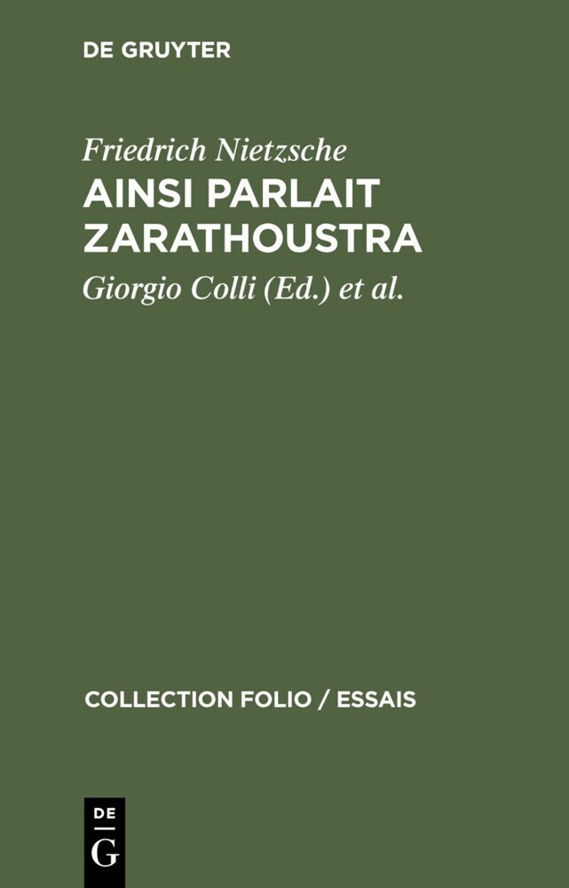 Ainsi parlait Zarathoustra main product photo