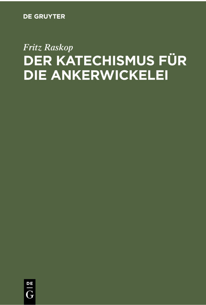 Der Katechismus für die Ankerwickelei main product photo