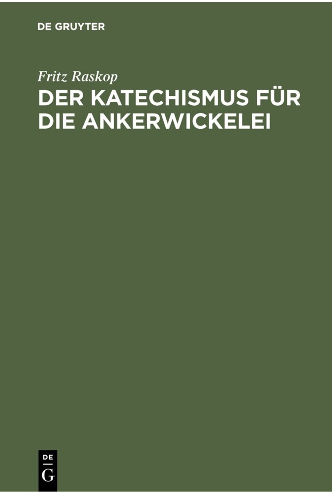 Der Katechismus für die Ankerwickelei main product photo