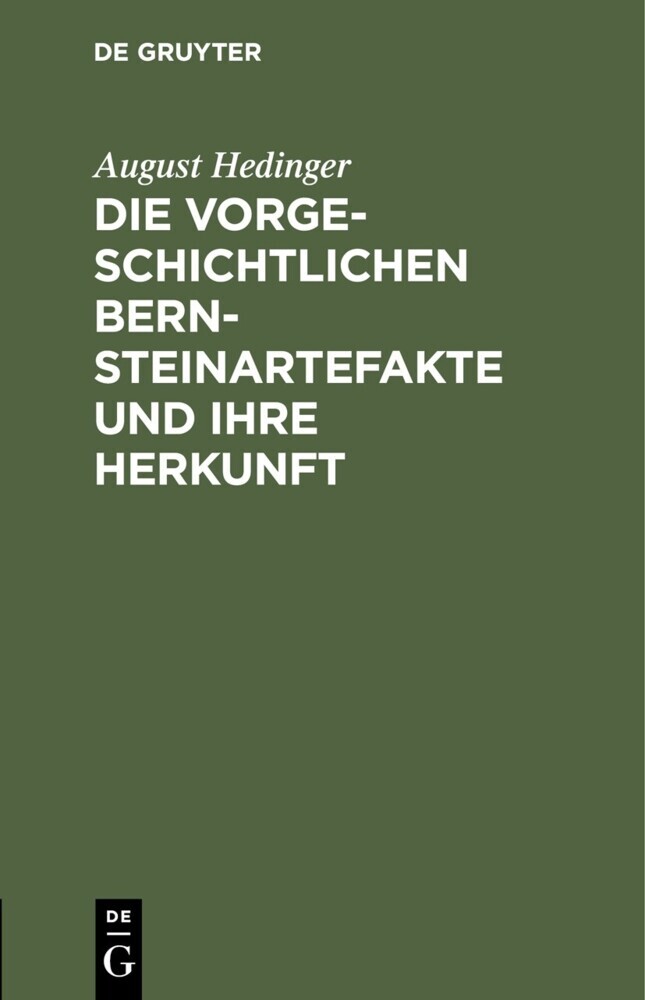 Die vorgeschichtlichen Bernsteinartefakte und ihre Herkunft main product photo