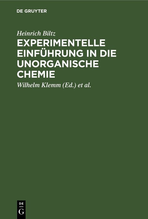 Experimentelle Einführung in die unorganische Chemie main product photo