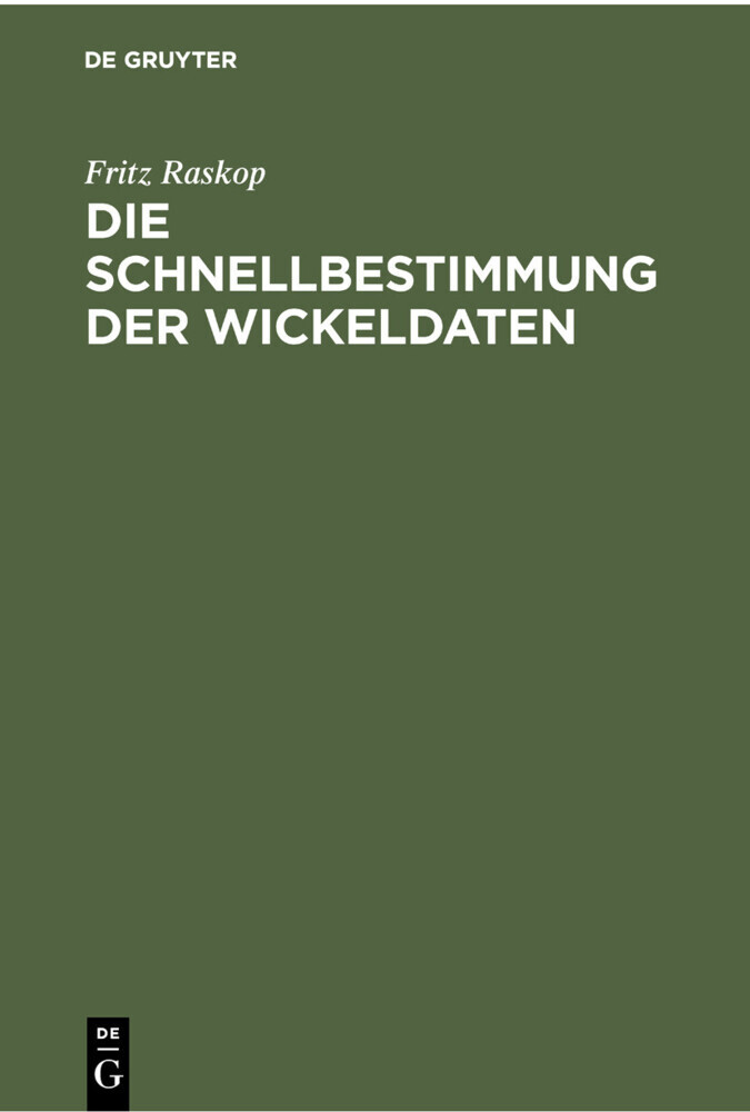 Die Schnellbestimmung der Wickeldaten main product photo