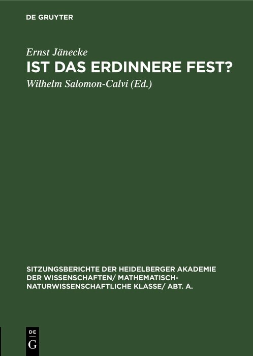 Ist das Erdinnere fest? main product photo