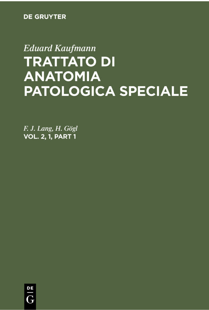 Eduard Kaufmann: Trattato di anatomia patologica speciale. Vol. 2, 1 main product photo