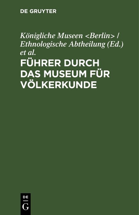 Führer durch das Museum für Völkerkunde main product photo
