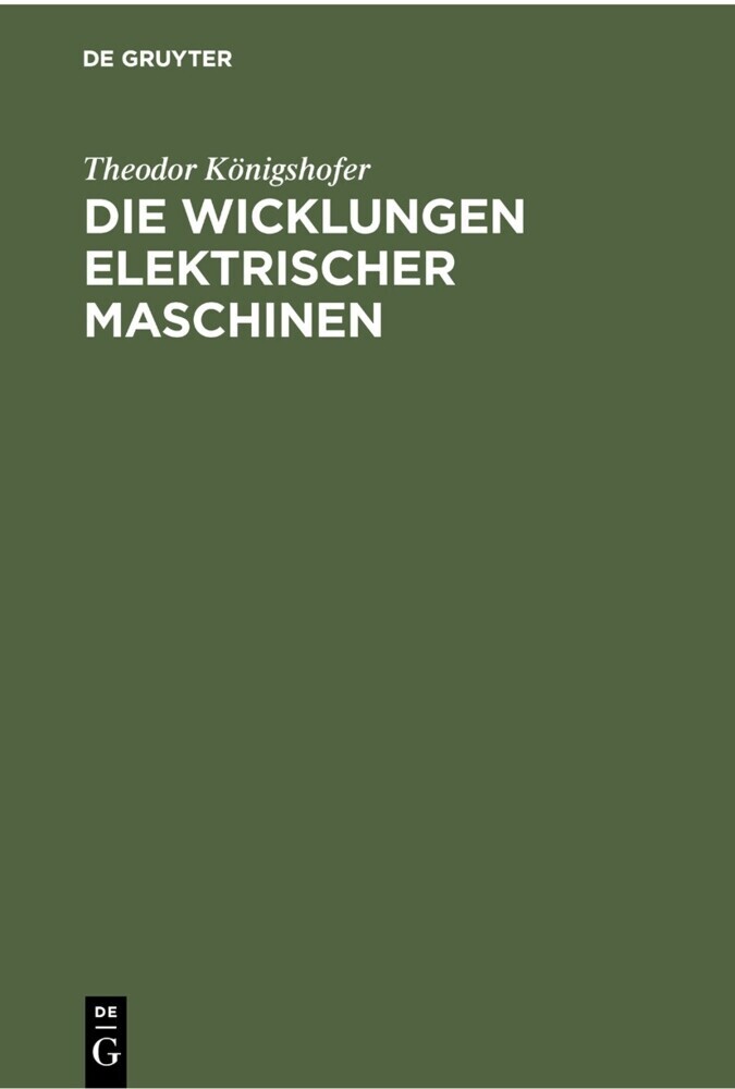 Die Wicklungen elektrischer Maschinen main product photo