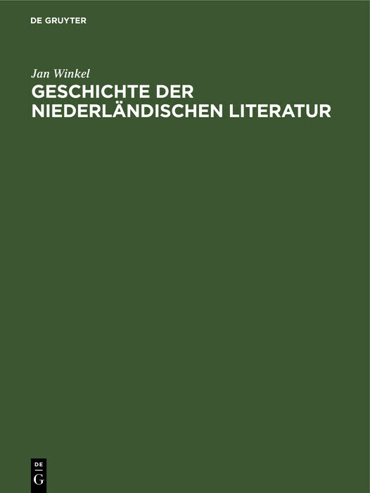 Geschichte der niederländischen Literatur main product photo
