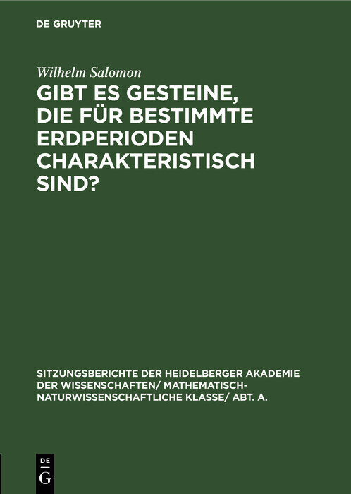 Gibt es Gesteine, die für bestimmte Erdperioden charakteristisch sind? main product photo