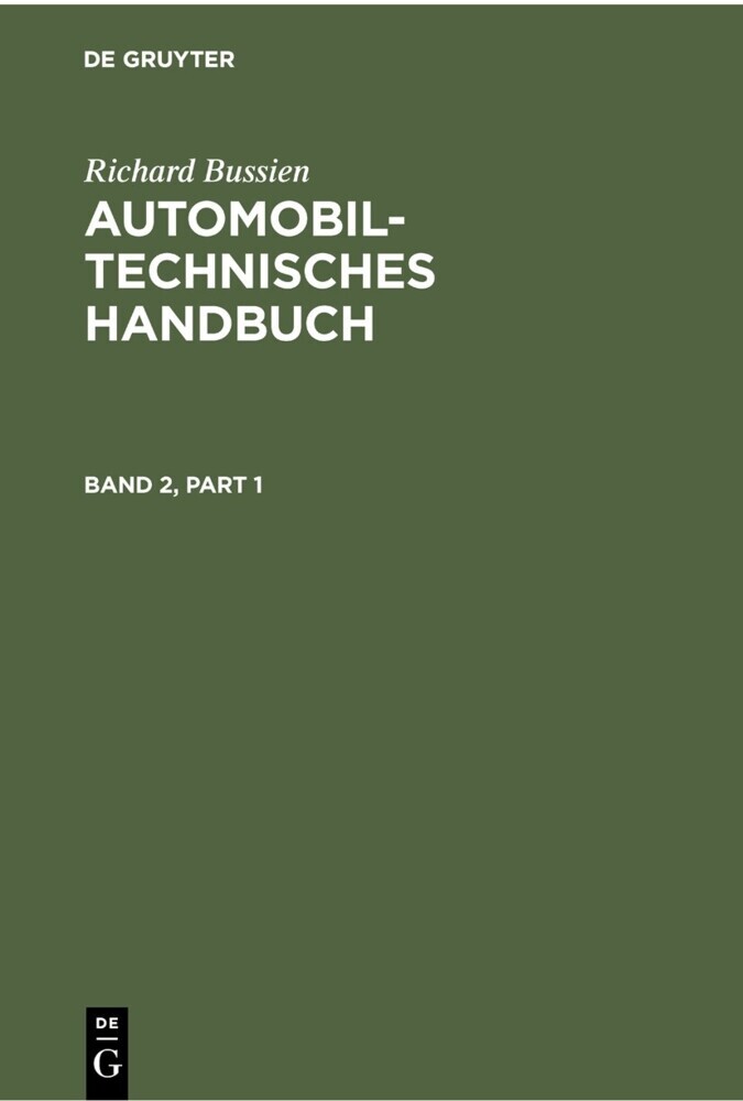 Richard Bussien: Automobiltechnisches Handbuch. Band 2 main product photo