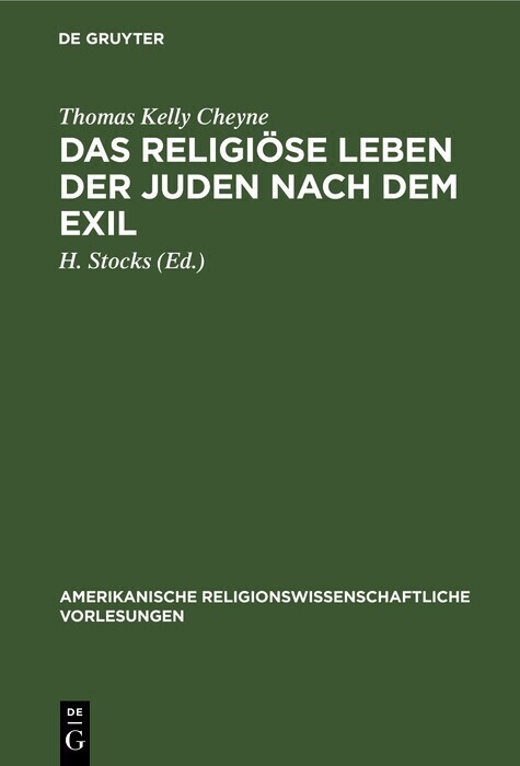 Das religiöse Leben der Juden nach dem Exil main product photo