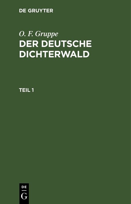 Der deutsche Dichterwald. Teil 1 main product photo