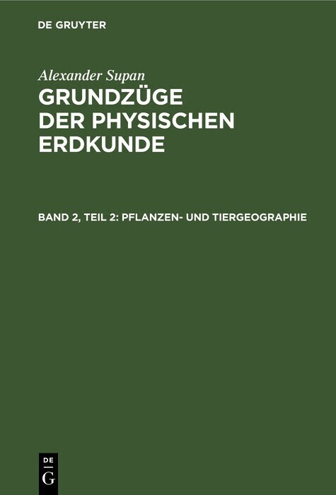 Pflanzen- und Tiergeographie main product photo