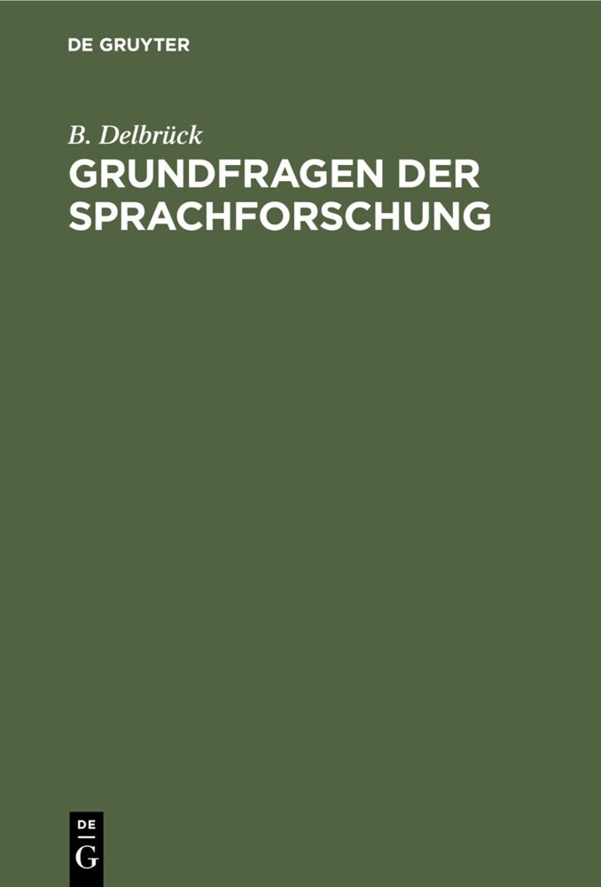 Grundfragen der Sprachforschung main product photo
