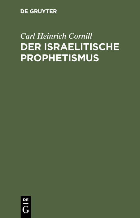 Der israelitische Prophetismus main product photo