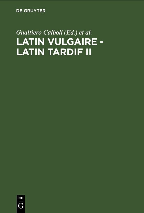 Latin vulgaire - latin tardif II main product photo