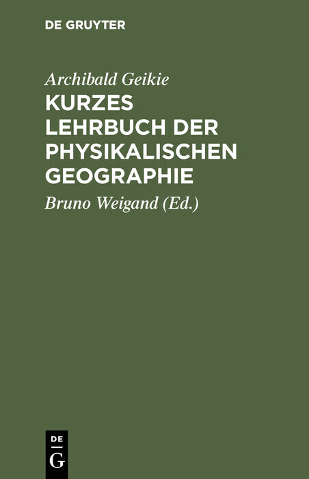 Kurzes Lehrbuch der physikalischen Geographie main product photo