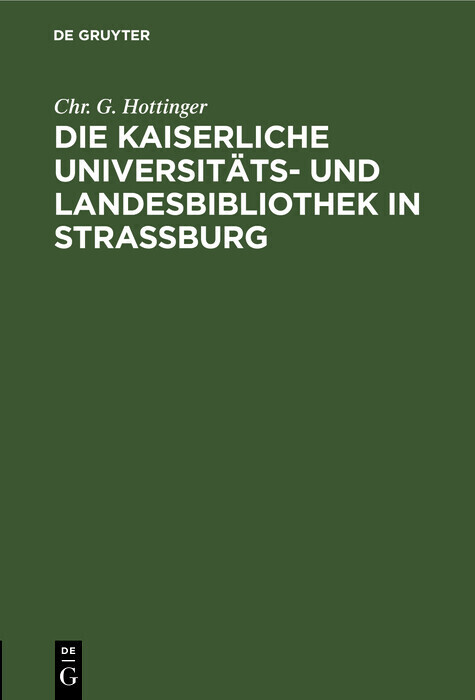 Die kaiserliche Universitäts- und Landesbibliothek in Straßburg main product photo