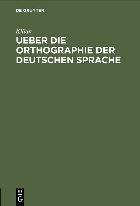 Ueber die Orthographie der deutschen Sprache main product photo