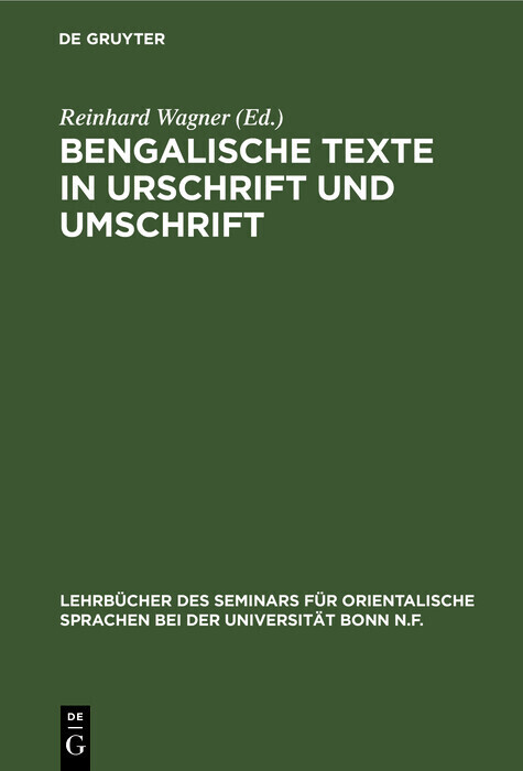 Bengalische Texte in Urschrift und Umschrift main product photo