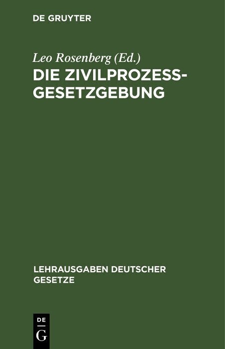 Die Zivilprozessgesetzgebung main product photo