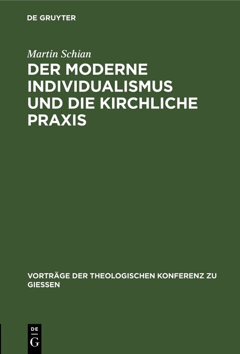 Der moderne Individualismus und die kirchliche Praxis main product photo