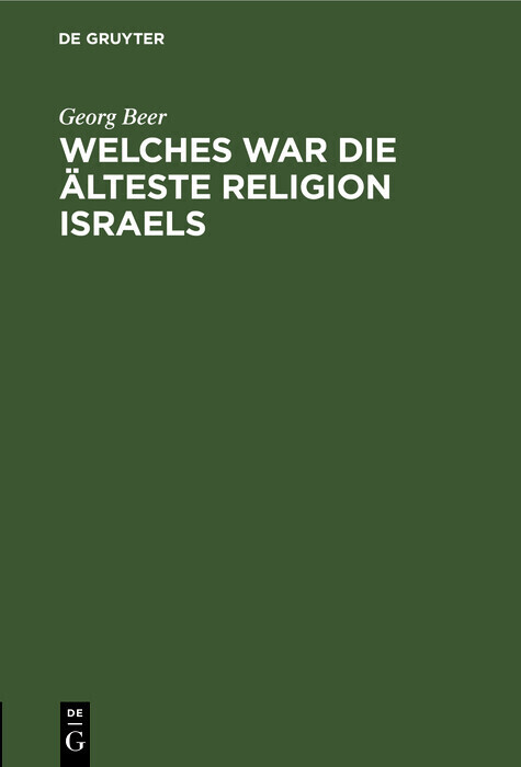 Welches war die älteste Religion Israels main product photo