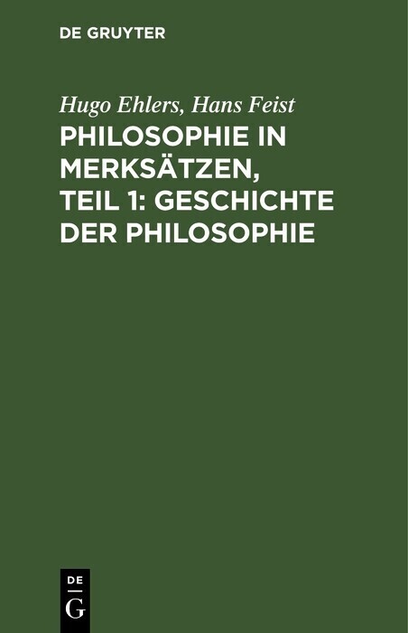 Philosophie in Merksätzen, Teil 1: Geschichte der Philosophie main product photo