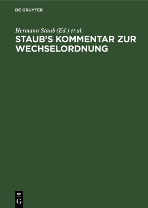Staub's Kommentar zur Wechselordnung