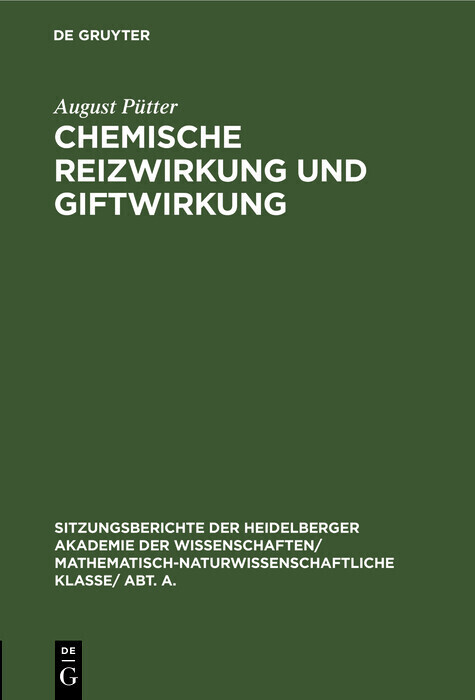 Chemische Reizwirkung und Giftwirkung main product photo