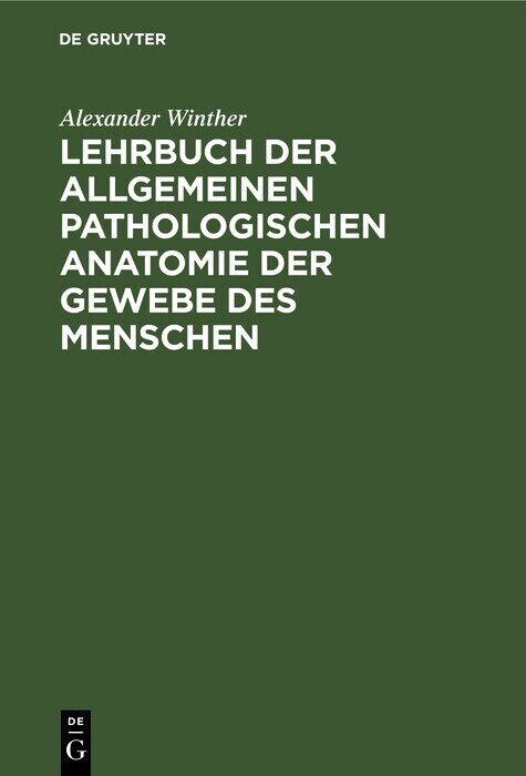 Lehrbuch der allgemeinen pathologischen Anatomie der Gewebe des Menschen main product photo