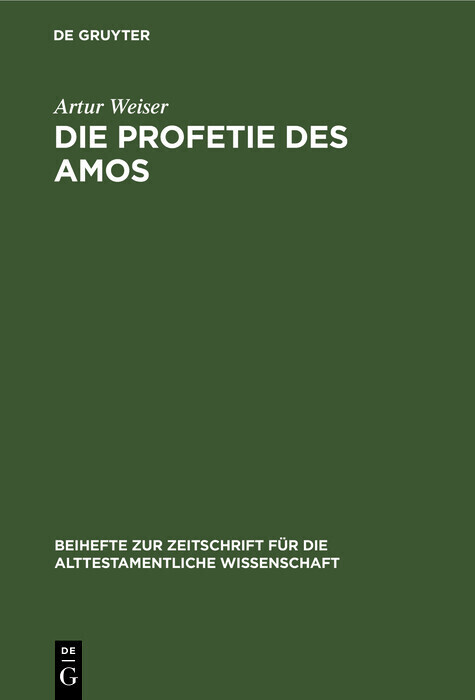 Die Profetie des Amos main product photo