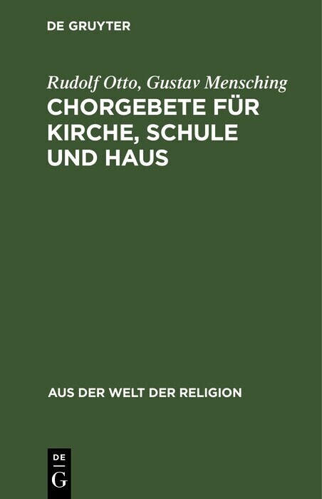 Chorgebete für Kirche, Schule und Haus main product photo