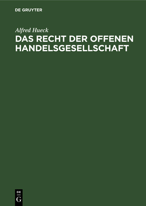Das Recht der offenen Handelsgesellschaft main product photo