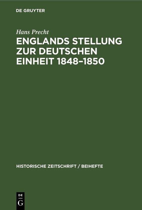 Englands Stellung zur Deutschen Einheit 1848-1850 main product photo