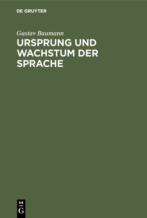 Ursprung und Wachstum der Sprache main product photo